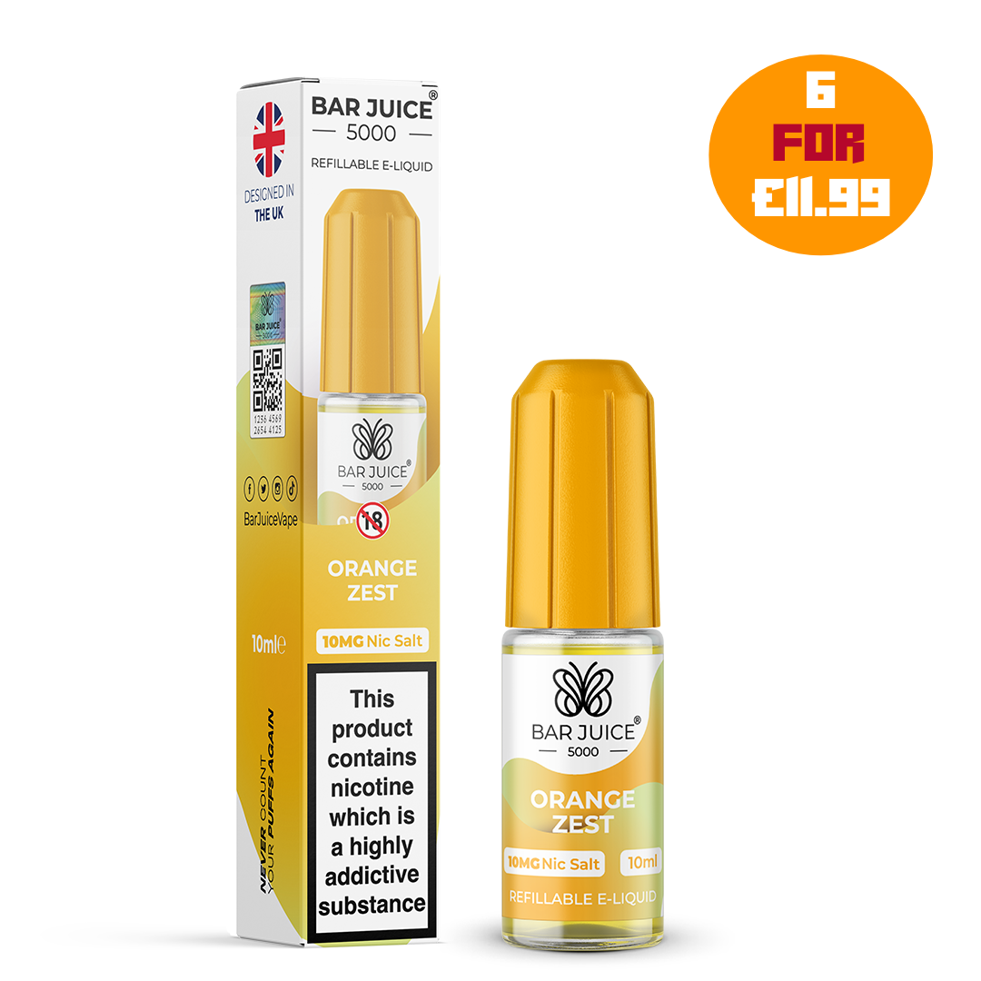 Bar Juice 5000 Nic Salts - Orange zest