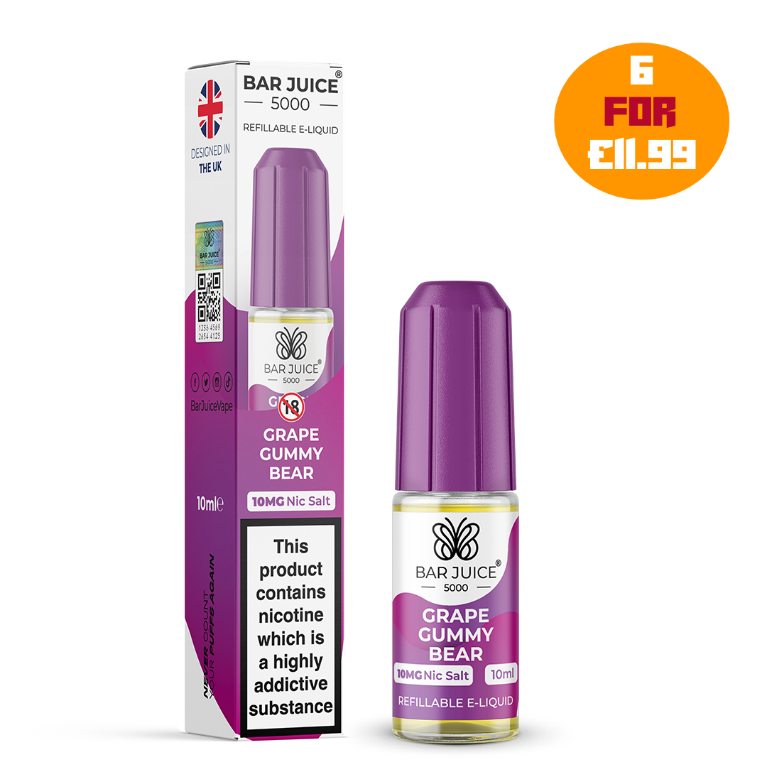 Bar Juice 5000 Nic Salts - Grape gummy